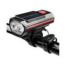 Lanterna Solar Para Bicicleta 120dB Com Buzina, Carregamento Rápido Tipo-C, Lâmpada Frontal De