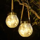 Lanterna solar ROSHWEY, pacote com 2, 30 LED, luz quente impermeável