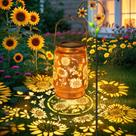 Lanterna solar Stadeco Sunflower Metal à prova d'água LED ao ar livre