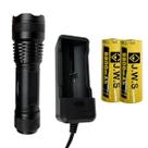 Lanterna T9 JYX8875 Militar 5.4M Lumens Zoom Com Bateria Recarregável Extra e 1x Carregador de Baterias Bivolt