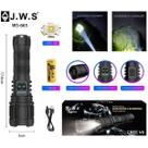 Lanterna Tática JWS LED V8 Alta Potência Recarregável USB-C Zoom Ajustável Longo Alcance ws-665