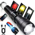 Lanterna Tatica LED 100000 Lumens Recarregavel USB C IPX6 Prova Dagua Com Ima Zoom 2000m Alcance Bateria Longa Duracao LCD