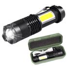 Lanterna Tática Led Recarregavel Usb Mini P/ Pesca Camping Trilha