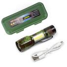 Lanterna Tatica Led Sabre Recarregavel Zoom Mesa 3 Em 1 Sos Trilha Usb Potente Mini De Bolso Militar Multiuso