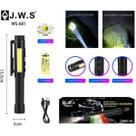 Lanterna Tática LED V6 JWS Profissional Recarregável COB Colorido Alta Potência Zoom Ajustável ws-681