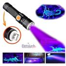 Lanterna Tatica luz nega UV recarregavel USB ORIGINAL