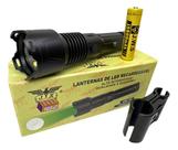 Lanterna Tática Luz Verde LED V3 Suporte Arma Caça Alcance 500m Alta Potência Recarregável Resistente JY-8927