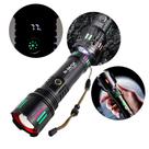 Lanterna Tática Militar LED 3000 Lumen IP45 Ultra Brilhante Bateria Recarregável USB-C