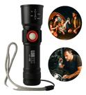 Lanterna Tática Militar Recarregável USB 85000lm Com Zoom Led Branca Lanterna Tática Militar Recarregável USB 85000lm Com Zoom Led Branca