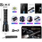 Lanterna Tática Profissional JWS LED V3 CREE Recarregável USB-C Alta Intensidade Zoom Ajustável ws-636