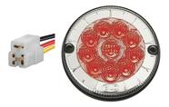 Lanterna Traseira 125mm Ônibus Caminhão Carreta 10 LED CR/VM 12V + Conector
