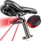 Lanterna Traseira Bike Led e Laser Sinalização de Chão Segurança Vermelho Yeet