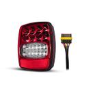 Lanterna Traseira Bob Led 12v C/ Vigia + Conector 5 Vias Caminhão VW Ford Cargo Worker
