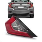 Lanterna Traseira Canto Civic 2017 A 2021 Fume Com Led