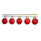 Lanterna Traseira Conjunto Ecoline 5 Lanternas Vermelho para-choque Suporte Cromado Lanterna Traseira Conjunto Ecoline 5 Lanternas Vermelho para-choque Suporte Cromado