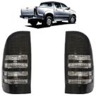 Lanterna Traseira Hilux 2005 2006 2007 2008 2009 2010 A 2011 Fumê Led Lente Estriada Acrílico