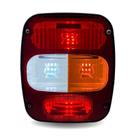Lanterna Traseira LED Ford Volks Euro 5 Lado Direito Sem Vigia Branco 12V Lantersul