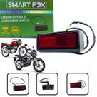 Lanterna traseira placa refletor olho gato c/chicote smartfox cg titan 150 160 fan 125 150 160