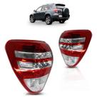 Lanterna Traseira Rav4 2009 2010 2011 2012 Led Bicolor Lente estriada em acrílico