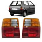 Lanterna Traseira Uno 1984 até 2003 Par Tricolor Completa