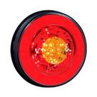 Lanterna Traseira Vermelho Amarelo Halo Light Led 24V 125Mm Direcional Freio Posicao 2 Polos Mais 1 Polo 125Mm