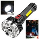 Lanterna USB com 7 LEDs + COB, 4 Modos de Luz e Design à Prova de Respingos LE8346