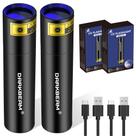 Lanterna UV DARKBEAM V4 365nm Recarregável por USB - Kit com 2 Unidades