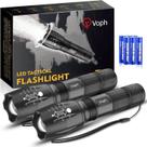 Lanterna Voph Flash 2000 lumens à prova d'água, pacote com 2 unidades com estojo