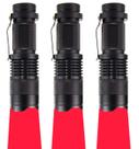 Lanterna WAYLLSHINE, modo único, luz vermelha, pacote com 3 Lanterna WAYLLSHINE, modo único, luz vermelha, pacote com 3