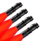 Lanterna WAYLLSHINE, pacote com 4 LED vermelho, 200 lúmens, zoom de 137 m Lanterna WAYLLSHINE, pacote com 4 LED vermelho, 200 lúmens, zoom de 137 m