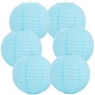 Lanternas de papel BEISHIDA 12" azuis redondas, 6 pacotes, decoração