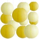Lanternas de papel decorativas Partiazy 20PCS amarelo escuro/amarelo claro