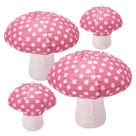 Lanternas de papel em forma de cogumelo Windspeed, 20 cm, 30 cm, rosa, 4 unidades