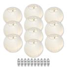 Lanternas de papel LED Ethbirsge brancas chinesas 25 cm, pacote com 10