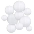 Lanternas de papel LIHAO brancas 10PCS para decoração de casamento 15-30cm Lanternas de papel LIHAO brancas 10PCS para decoração de casamento 15-30cm