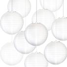Lanternas de papel Novelty Place 30 cm brancas (pacote com 10)