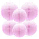 Lanternas de papel rosa Yosawa, 6 peças, decorativas de 20 cm a 30 cm