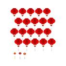 Lanternas De Papel Vermelhas Chinesas 20pcs Lanternas Redondas Pendentes Para O Ano Novo Chinês,