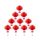 Lanternas De Papel Vermelhas Chinesas De 8 Polegadas Para Decorações De Ano Novo, Festival Da