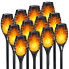 Lanternas solares LNRYY Flickering Flame Waterproof, pacote com 12 unidades