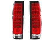 Lanternas traseiras AmeriLite Hardbody 1986-1997 vermelha/cristal, jogo
