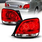 Lanternas traseiras AmeriLite Lexus GS300/400/430 vermelhas e transparentes, kit