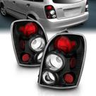 Lanternas traseiras pretas AmeriLite para Mazda Protege - lado do motorista e do passageiro