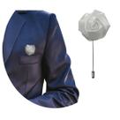 Lapela Broche De Tecido Terno Casamento Noivo Padrinho Flor