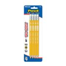 Lápices de Madera BAZIC Jumbo 2 HB con Borrador Sin Látex Paquete de 4