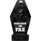 Lápide Cemitério Preta Decorativa de Parede Halloween Bruxas