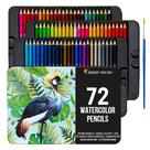 Lápis de aquarela Zenacolor Professional, conjunto de 72 com pincel