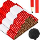 Lápis de carpinteiro Outus, 120 unidades, plano de construção, madeira, vermelho
