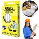 Lápis De Cera Estaca Para Madeira Cimento Mármore - 12un