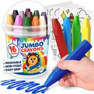 Lápis de Cera Jumbo Momo & Nashi - 16 Unidades - Para Crianças de 1 a 8 Anos